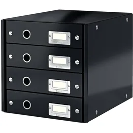 Leitz Schubladenbox Click & Store 28,6 x 28,2 x 35,8 cm 4-tlg. schwarz