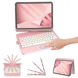 FUWANG Tastatur Hülle für iPad A16 Hülle mit Tastatur iPad Hülle mit Tastatur 11 Hülle mit Tastatur für 10 & 11 Generation (2022/2025), mit Bluetooth Tastatur und Multi Touch Touchpad 360° Drehbar