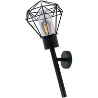 GLOBO RGB LED Wandlampe Gitter schwarz, App Steuerung