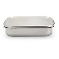 Brabantia make - take Brotdose mit flexibler Trennwand, Robust für Sandwiches, Wraps und Snacks - Matt Steel, Groß