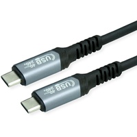 VALUE USB4 Gen3x2 Kabel, C–C, ST/ST, 40Gbit/s, 240W, Schwarz 0,8 m