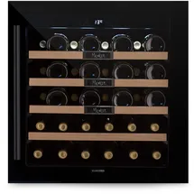 Klarstein Vinsider 36 Built-In Uno Einbau-Weinkühlschrank 36 Flaschen 92 Ltr Edelstahl Schwarz
