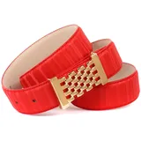 Anthoni Crown Ledergürtel ANTHONI CROWN, Damen, Gr. 80, rot, Rindsleder, unifarben, elegant,feminin,klassisch,modisch, Gürtel, mit goldfarbener Koppelschließe