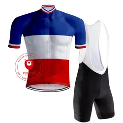 Tenue ciclista retro Champion francés Tricolore - RedTed 2XL