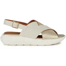 GEOX Damen D SPHERICA EC5 C Sport Sandal, LT Sand/LT Gold, 37 EU