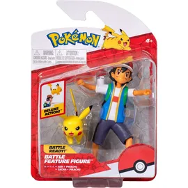 Jazwares Pokémon - Battle Feature Figure Ash & Pikachu (PKW2473)