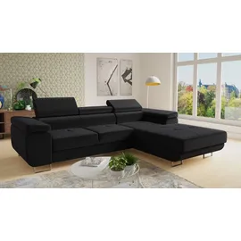 Sofnet Eckcouch 5-Sitzer Schwarz