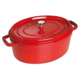 Staub Cocotte 29 cm oval kirschrot