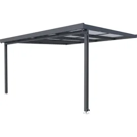 Gutta Terrassendach Premium 410 x 406 cm anthrazit / Acryl klima blue