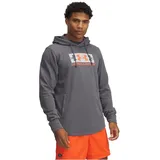 Under Armour Rival Terry-Fleece Logo Hoodie Herren 025 castlerock/mod gray/fire L