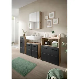 xonox.home Standschrank Ice 30 x 80 x 30 cm Schwarz/Braun