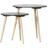 Sofa.de Beistelltisch Grau Marmor 50 x 50 x 50 cm
