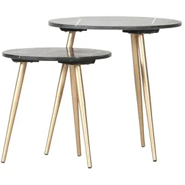 Sofa.de Beistelltisch Grau Marmor 50 x 50 x 50 cm