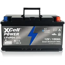 XCell LiFePO4 Akku 12V / 100Ah Untersitz inkl. Bluetooth