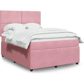 vidaXL Boxspringbett 140 x 200 cm Rosa