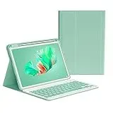 iPad 10. Generation Hülle mit Tastatur 2022, 11 Zoll (27,7 cm) Hülle mit Tastatur, abnehmbare Bluetooth-Tastatur, Folio-Hülle (Minzgrün)
