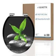 Schütte WC-Sitz DARK STONES AND BAMBOO, Toilettendeckel mit Absenkautomatik