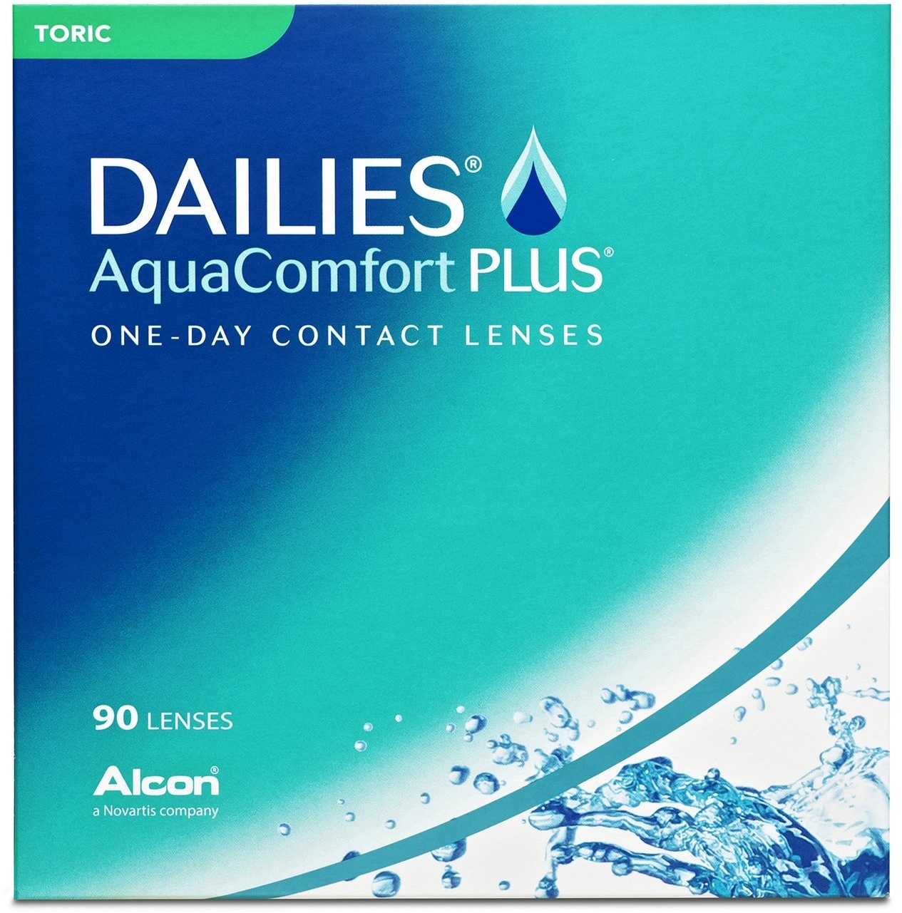 Alcon Focus DAILIES Aqua Comfort Plus Toric, 90er Pack Tageslinsen-+ 0,50--1,75-170