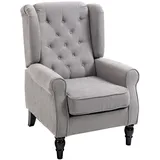 Homcom Ohrensessel Polyester 76 x 86 x 108 cm grau