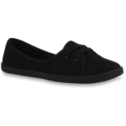 Damen Sportliche Ballerinas in Schwarz Schwarz