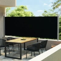 vidaXL Ausziehbare Seitenmarkise 160 x 600 cm schwarz 313375