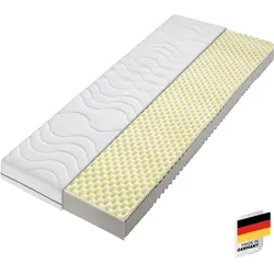 Visco-Matratze BECO "Nightstyle Visko Matratze 90x200, 100x200, 140x200 cm", weiß, B:120cm H:17cm L:200cm, Bezug: 100% Polyester. Steppfüllung: 100% Polyester, Matratzen, Matratze, 90x200 cm (H3) von Stiftung Warentest getestet