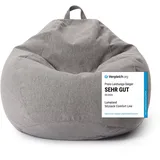 Lumaland Sitzsack Comfort Line | Indoor Beanbag 90x110x50cm mit mehr als 1,9 Mio. anpassbaren EPS-Perlen | Weiches & Komfortables Bodenkissen | Sessel für Kinder & Erwachsene | 250 L [Hellgrau]