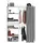 Parisot Kleiderschrank Bari 143 x 182 x 48 cm Weiß/Grau