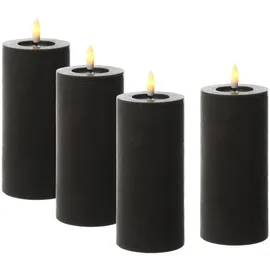 441 LED Kerzenset LINA 15 cm schwarz 4 St.