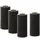 441 LED Kerzenset LINA 15 cm schwarz 4 St.