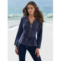 Heine Lederimitat-Blazer in marine | Gr.: 40