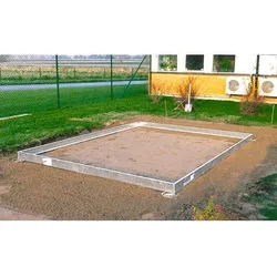 Fundamentrahmen VITAVIA "8300", schwarz, B:254cm H:6cm T:317cm, Stahl, Gartenhaus-Fundamente