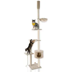 Lycce Katzenbaum TOWER Kratzbaum deckenhoch Sisal Plüsch  230-260 cm