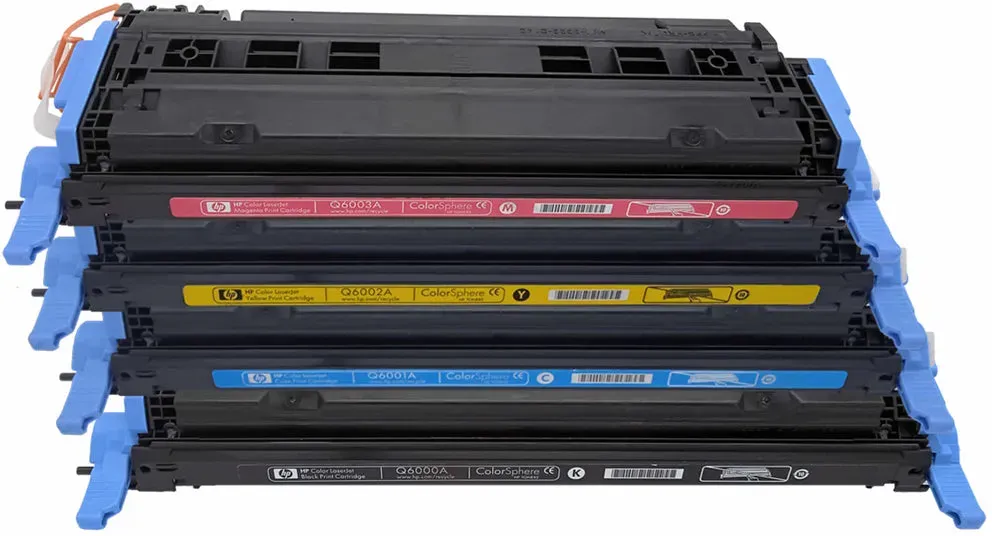 4 x Original HP Toner Multipack (Q6000A Q6001A Q6002A Q6003A)  für ca.8.500 Seiten für HP Color LaserJet 1600 Color LaserJet 2600 Color LaserJet 2600 N
