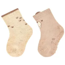 Sterntaler ABS Krabbelsocken 2er-Pack Bär in sand | Gr.: 20