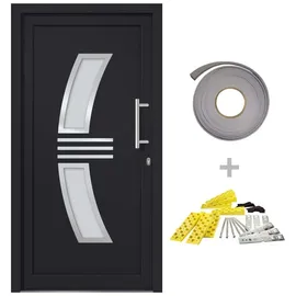 vidaXL Haustür rechts 98 x 208 cm anthrazit