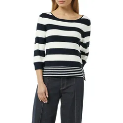 Strickpullover COMMA, Damen, Gr. 46, weiß, Strick, Obermaterial: 80% Viskose, 20% Polyamid, casual, Pullover