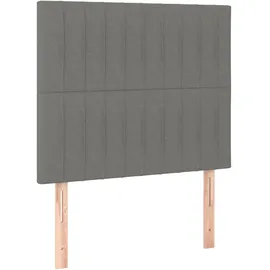 vidaXL Boxspringbett 100 x 200 cm Dunkelgrau