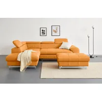 Cotta Ecksofa Kunstleder 2-Sitzer Orange