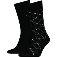 Socken TOMMY HILFIGER, Damen, Gr. 39-42, schwarz, Obermaterial: 85% Baumwolle, 14% Polyamid, 1% sonstige Fasern, Socken Socken