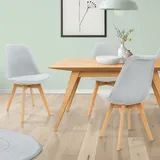 ML DESIGN modern liv 4er Set Esszimmerstühle Wohnzimmerstühle Küchenstuhl Leinen Stuhl Polsterstuhl