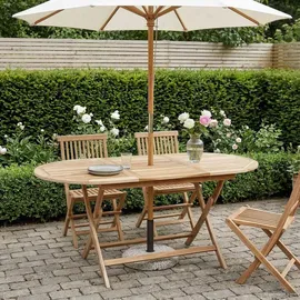 vidaXL Gartentisch klappbar 160 x 80 x 76 cm Braun
