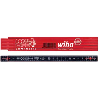 Wiha Gliedermaßstab Longlife Plus Composite 2 m metrisch,