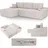 Juskys Sofa Coredo Links Cord Beige