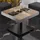 GGM Möbel Bistro Loungetisch Schwarz Sheesham 70 x 70 x 41 cm