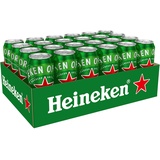 Heineken Pils Bier (24 x 0,5 l Dosen) - Dosenbier auf der Palette, 5% Alkoholgehalt, 100% natürliche Zutaten, erfrischend milder Geschmack