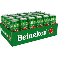Heineken Pils Bier (24 x 0,5 l Dosen) - Dosenbier auf der Palette, 5% Alkoholgehalt, 100% natürliche Zutaten, erfrischend milder Geschmack
