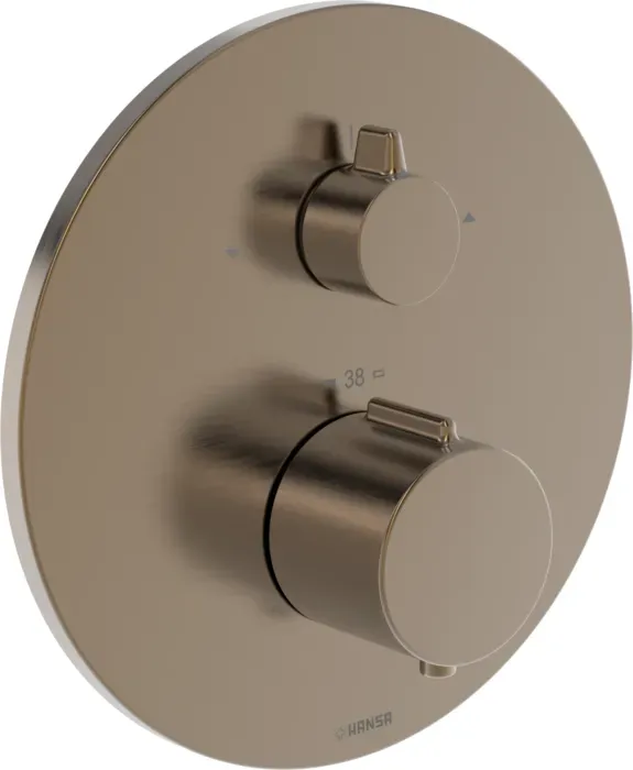Hansa HANSAEASYTHERM 8862 Thermostat 8862924581 Fertigmontageset, Fertigset für zwei Abgänge, rund Bronze gebürstet