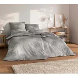Estella Bettwäsche Estella Mako-Satin Bettwäsche 155x220 Candela grau Feuerwerk silber, Mako-Satin, 2 teilig grau