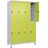 C+P Spind Stahl 1950 x 1200 x 500 mm lichtgrau/clowngrün 4 Abteile abschließbar
